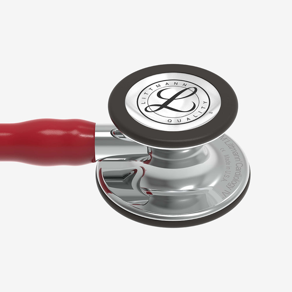 Stetoskop Littmann Cardiology IV Vinröd med spegelblankt bröststycke