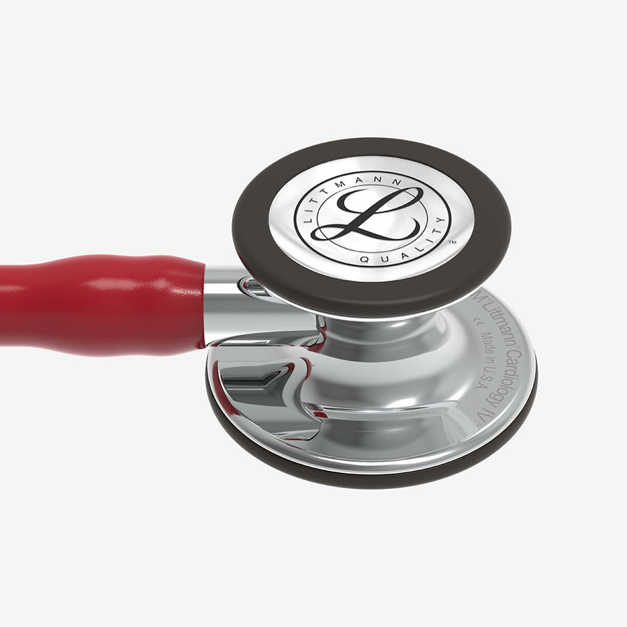Stetoskop Littmann Cardiology IV Vinröd med spegelblankt bröststycke