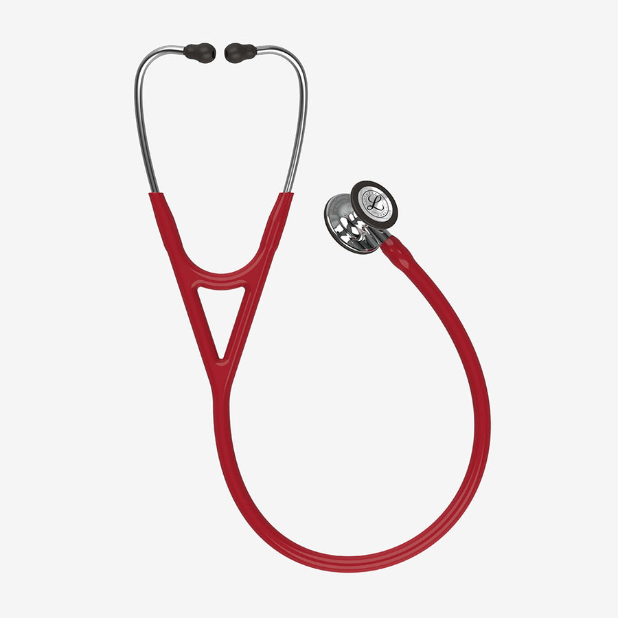 Stetoskop Littmann Cardiology IV Vinröd med spegelblankt bröststycke
