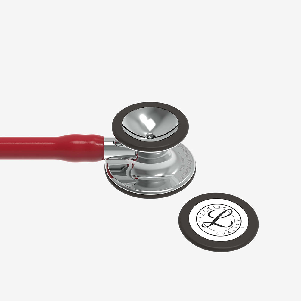 Stetoskop Littmann Cardiology IV Vinröd med spegelblankt bröststycke
