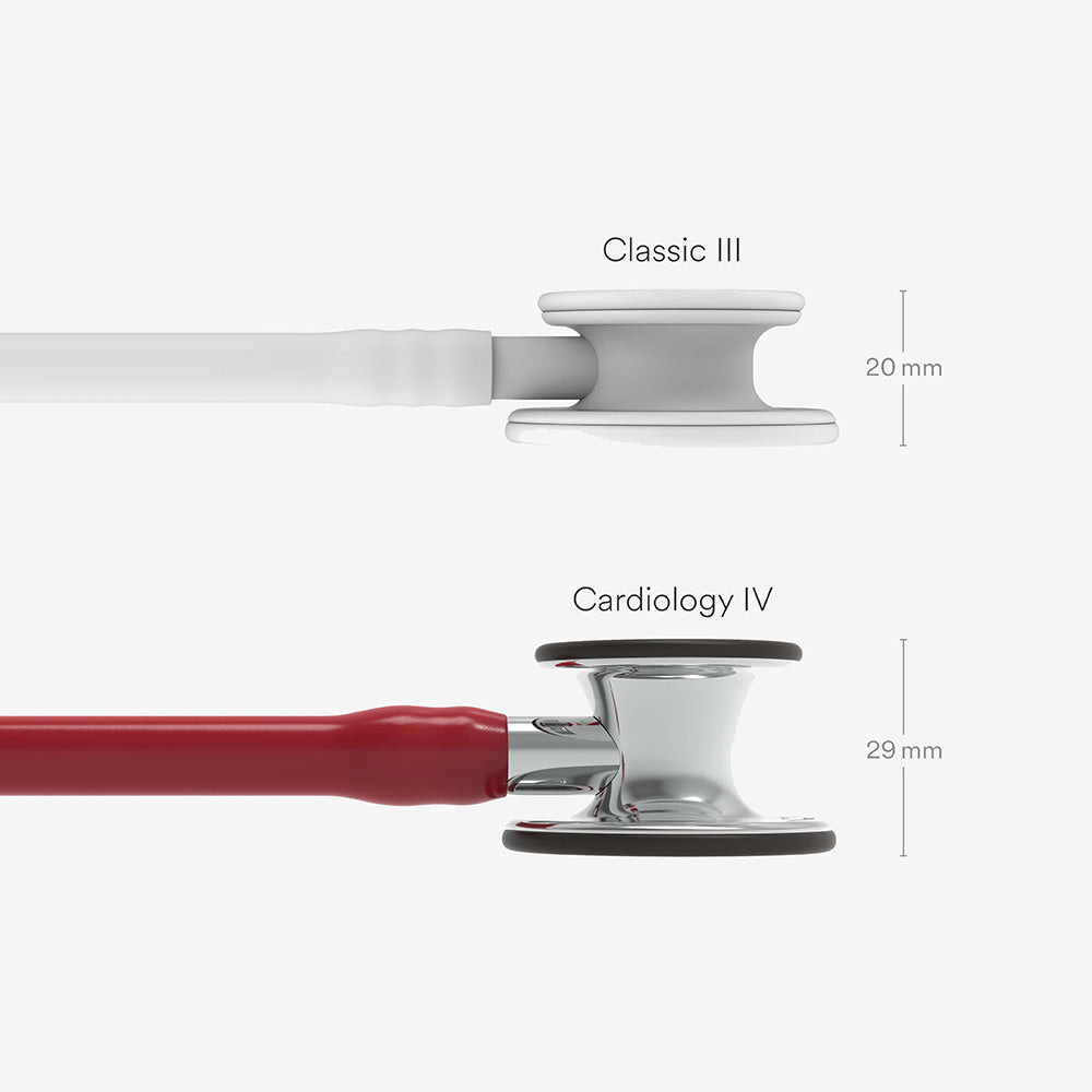 Stetoskop Littmann Cardiology IV Vinröd med spegelblankt bröststycke