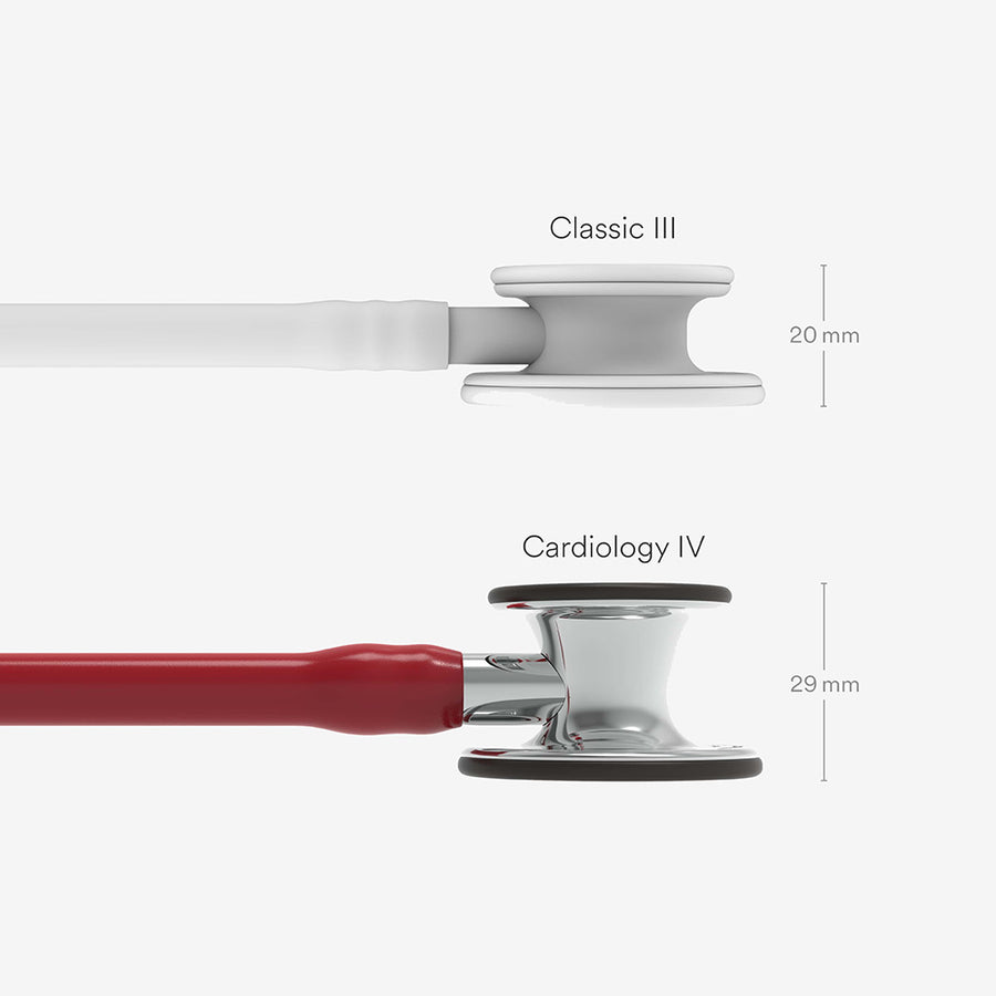 Stetoskop Littmann Cardiology IV Vinröd med spegelblankt bröststycke