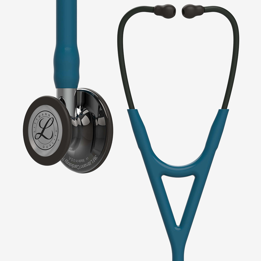 Stetoskop Littmann Cardiology IV Turkos med svart spegelblankt bröststycke och svarta hörlurar