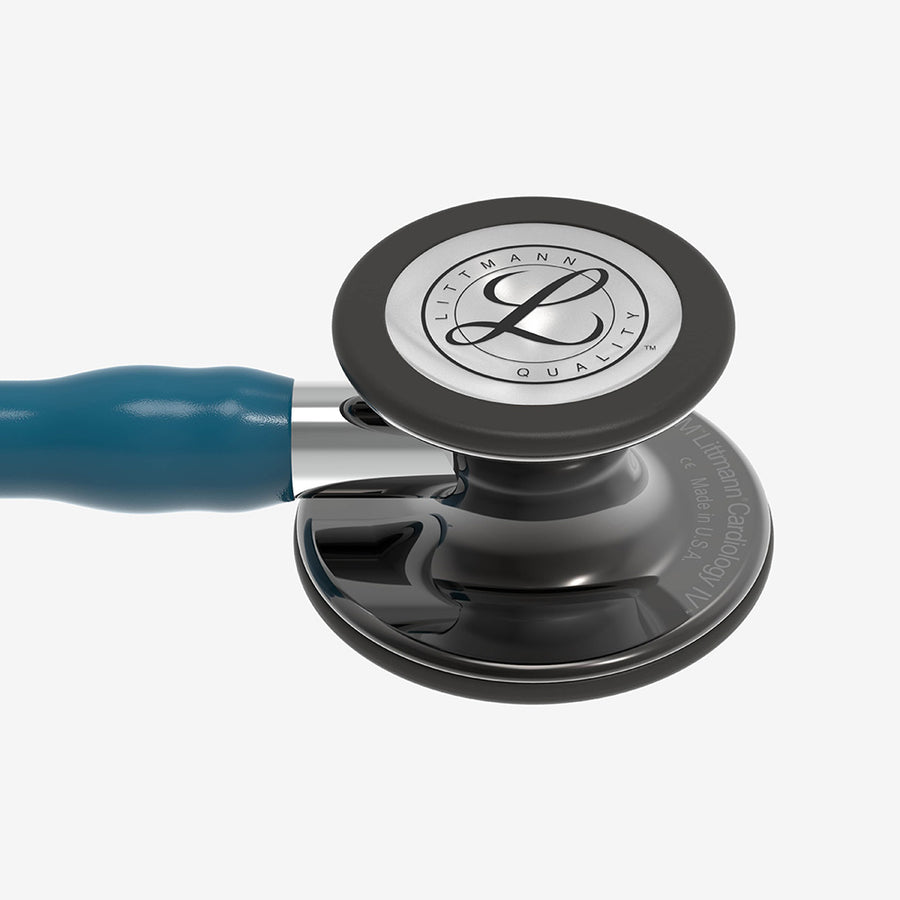Stetoskop Littmann Cardiology IV Turkos med svart spegelblankt bröststycke och svarta hörlurar