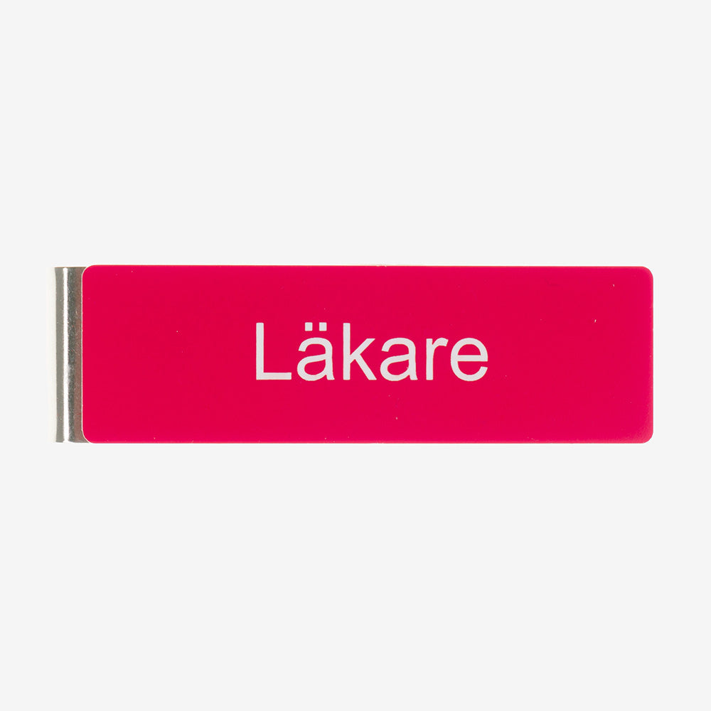 Skylt militärklämma läkare