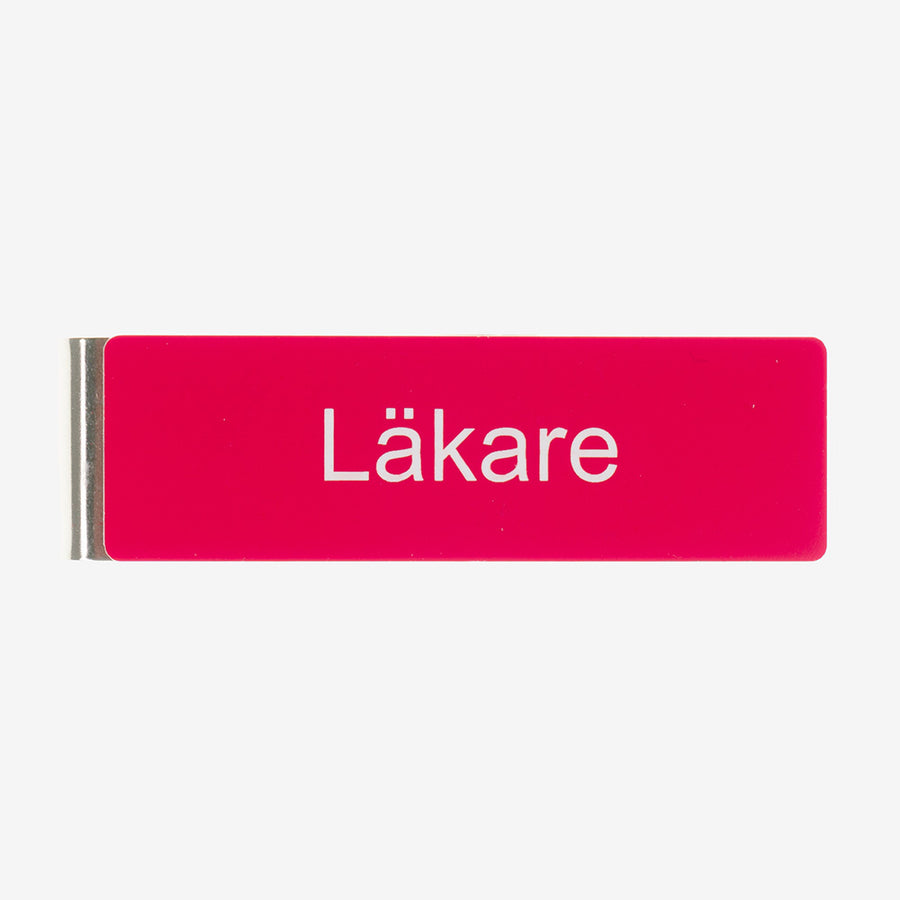 Skylt militärklämma läkare