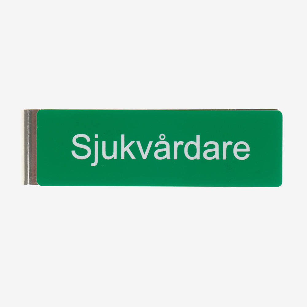 Skylt militärklämma sjukvårdare