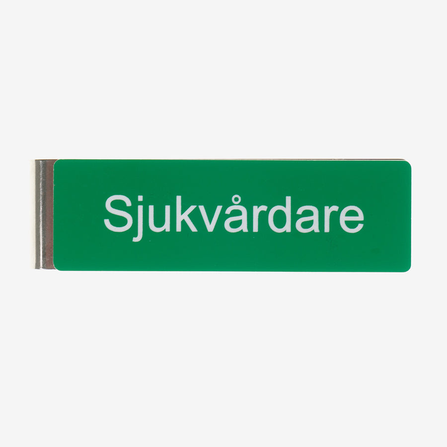 Skylt militärklämma sjukvårdare